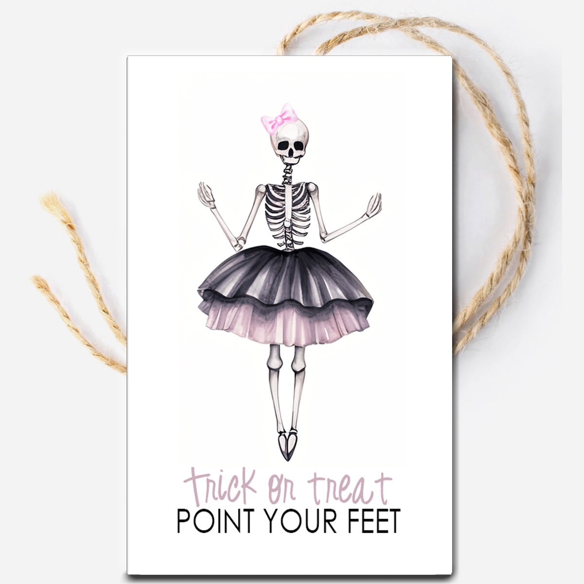 Ballet Skeleton Instant Download Tag 