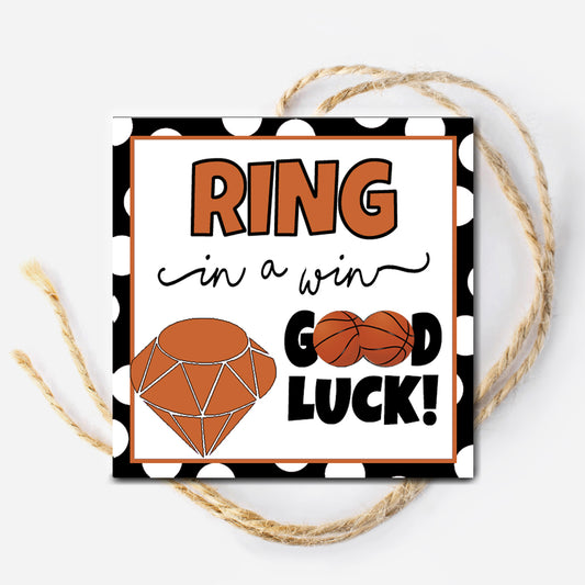 Ring in a Win Basketball Instant Download Tag