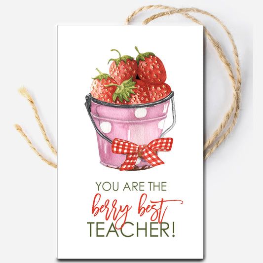 Berry Best Teacher Instant Download Tag