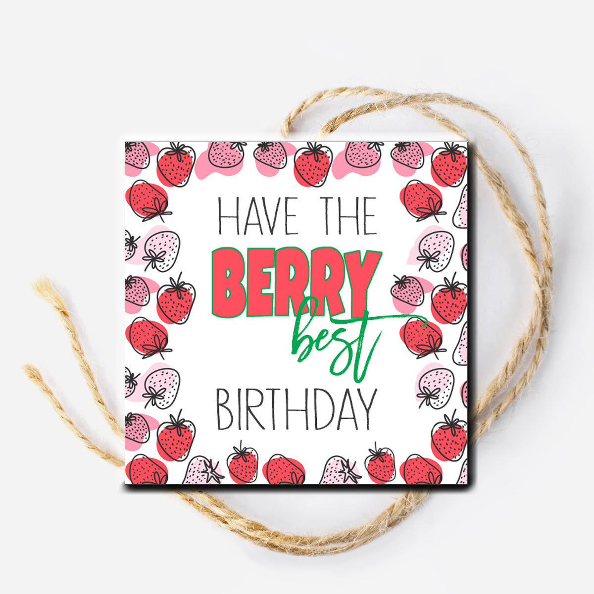 Berry Best Birthday Instant Download Tag