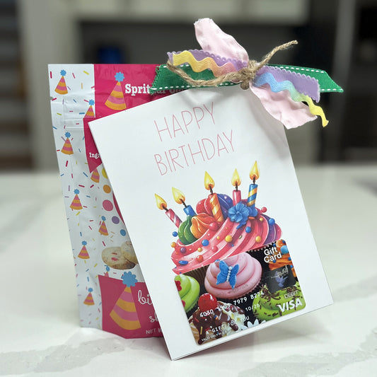 Happy Birthday Pink Instant Download Gift Card Holder