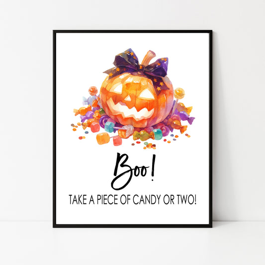 Halloween Candy Sign Instant Download