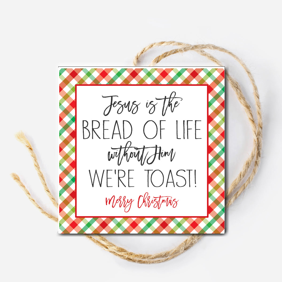 Christmas Bread of Life Instant Download Tag