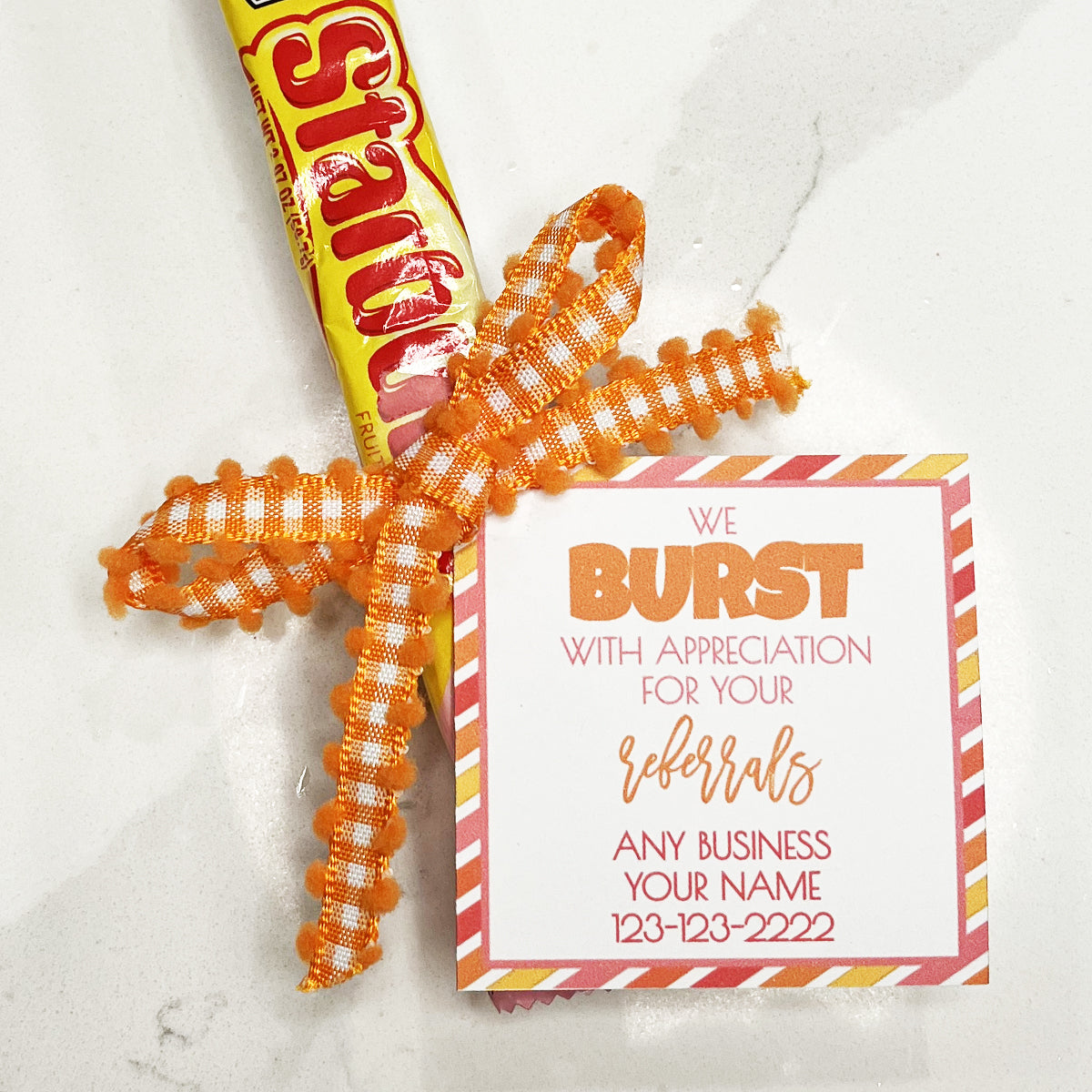 Burst with Appreciation for your Referrals Gift Tags