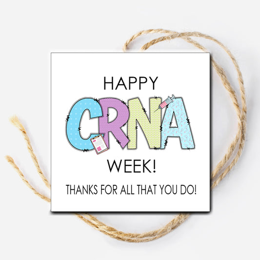 CRNA Nurse Instant Download Gift Tag