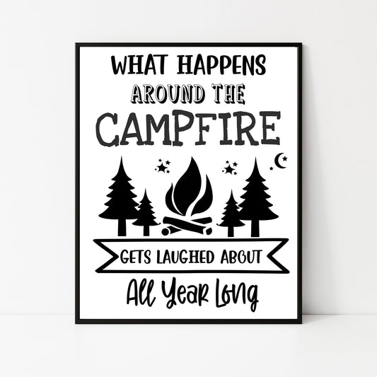 Campfire Sign - Instant Download