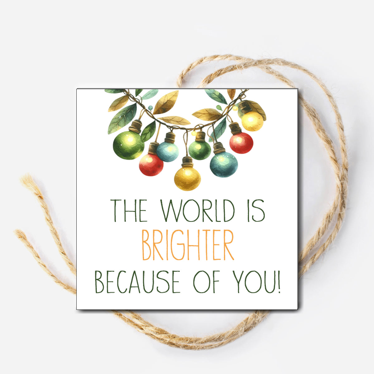 Christmas Candle Instant Download Tag