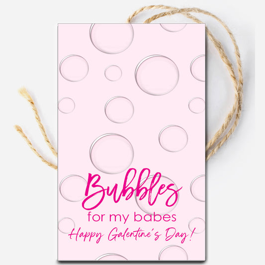 Bubbles for my Babe Valentine Instant Download Tag