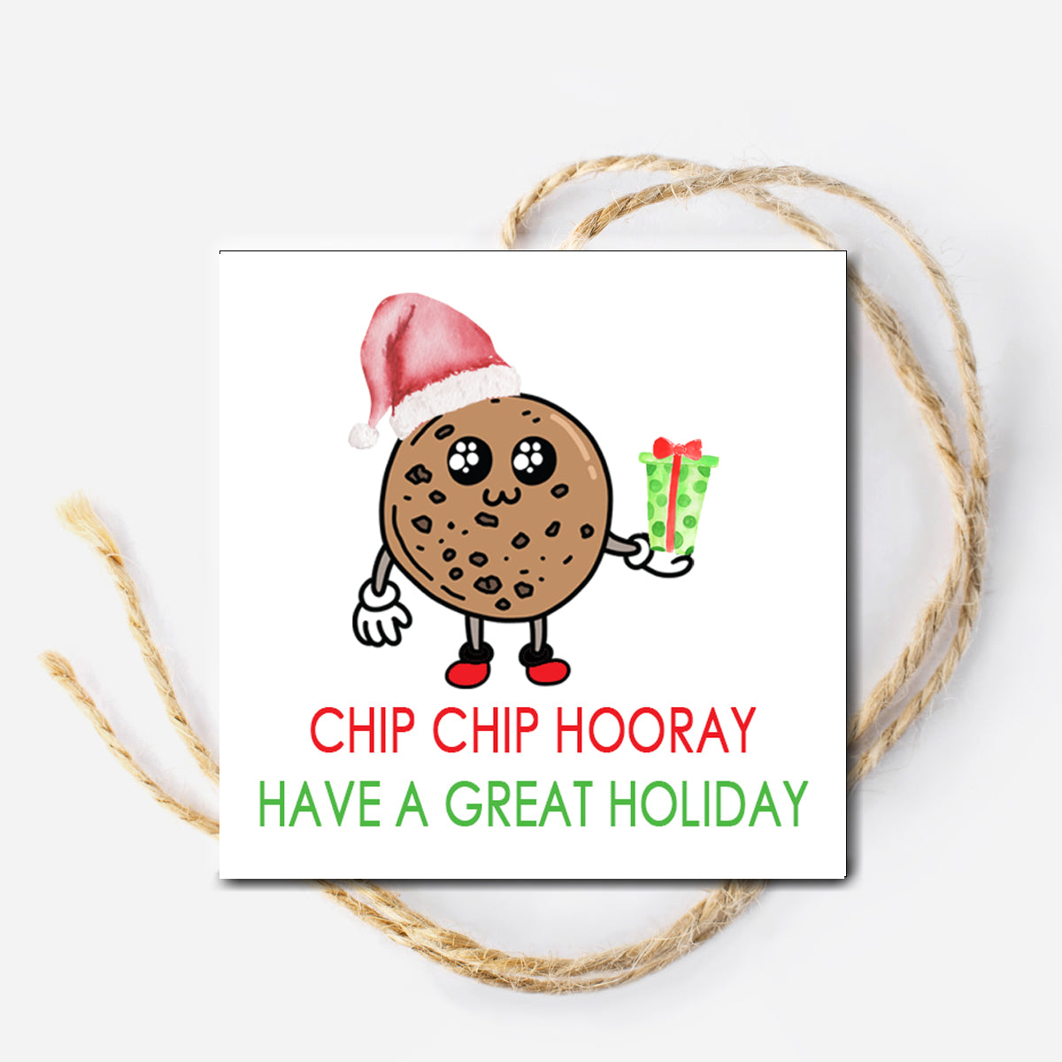 Christmas Chip Chip Hooray Instant Download Tag