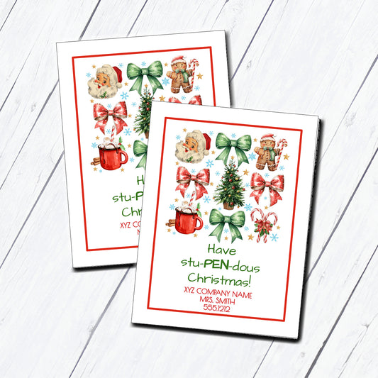 Christmas Pen Referral Marketing Tags