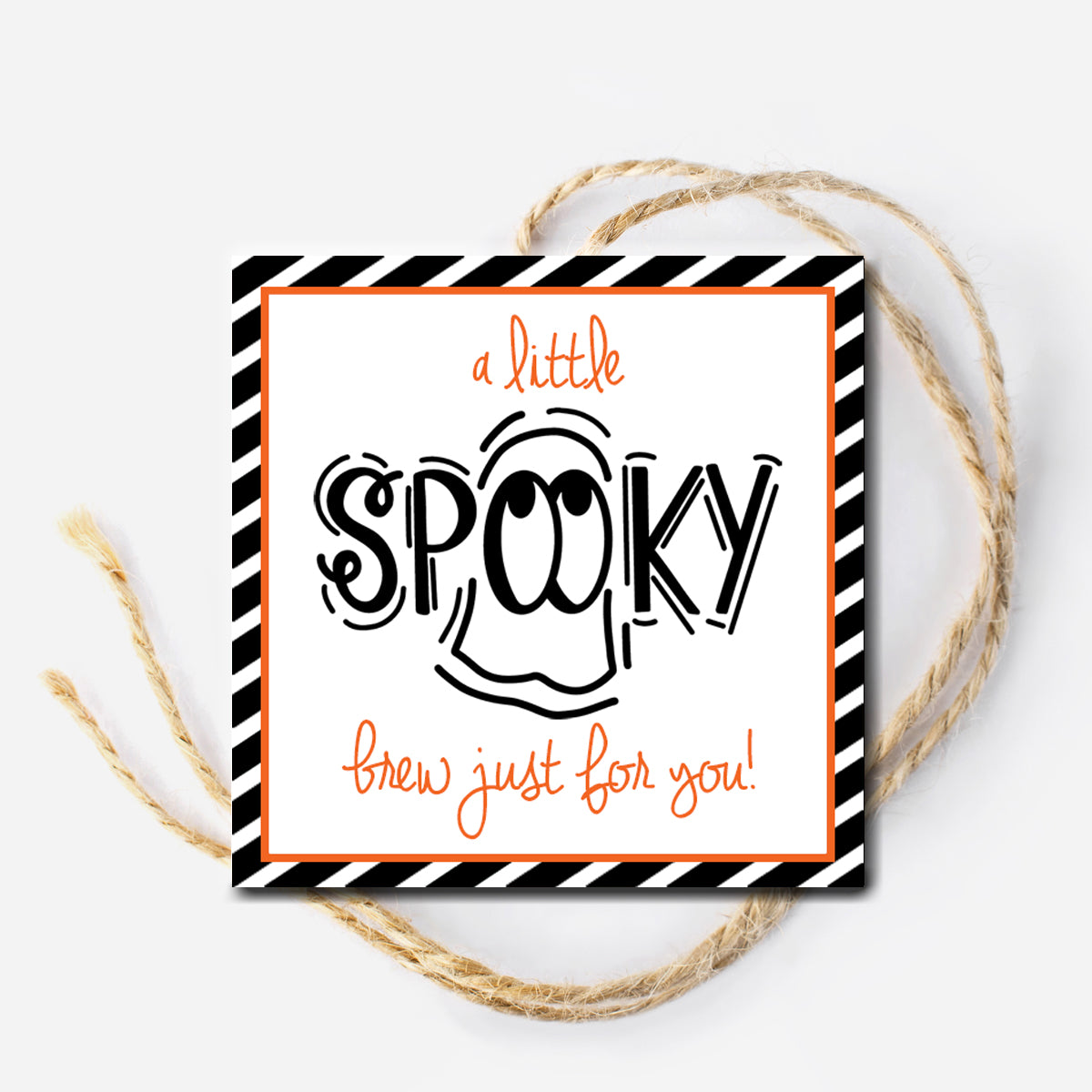 Halloween Coffee Instant Download Tag