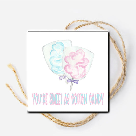 Cotton Candy Instant Download Tag