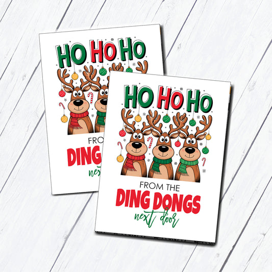 Ho Ho HO Ding Dong Instant Download Tag