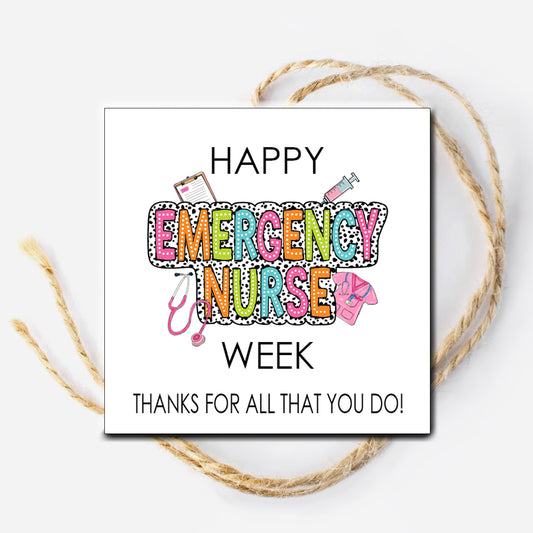 Emergency Nurse Instant Download Gift Tag