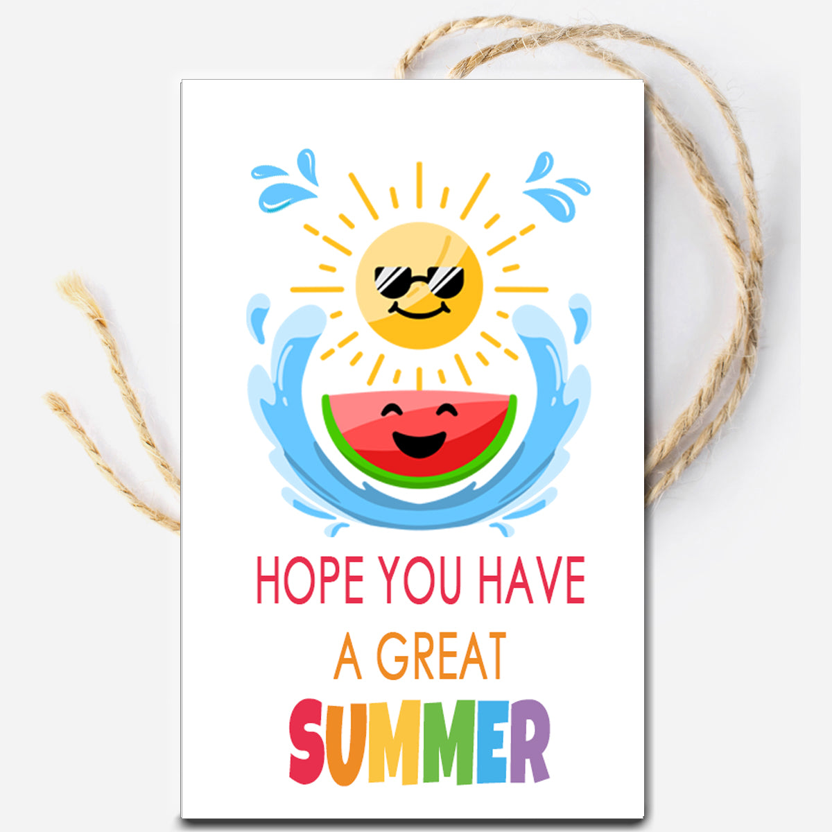 Hope you have a great summer instant download gift tag