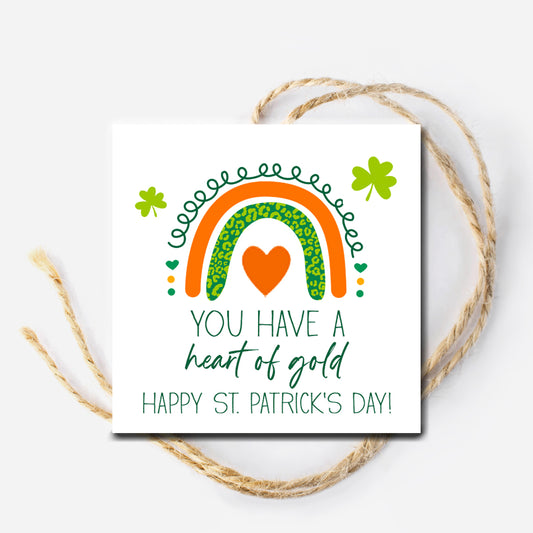 You Have a Heart of Gold St. Patrick's Day Instant Download Gift Tag