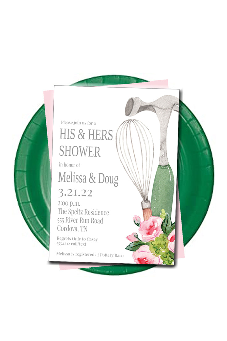 His and Hers Bridal Shower Invitation