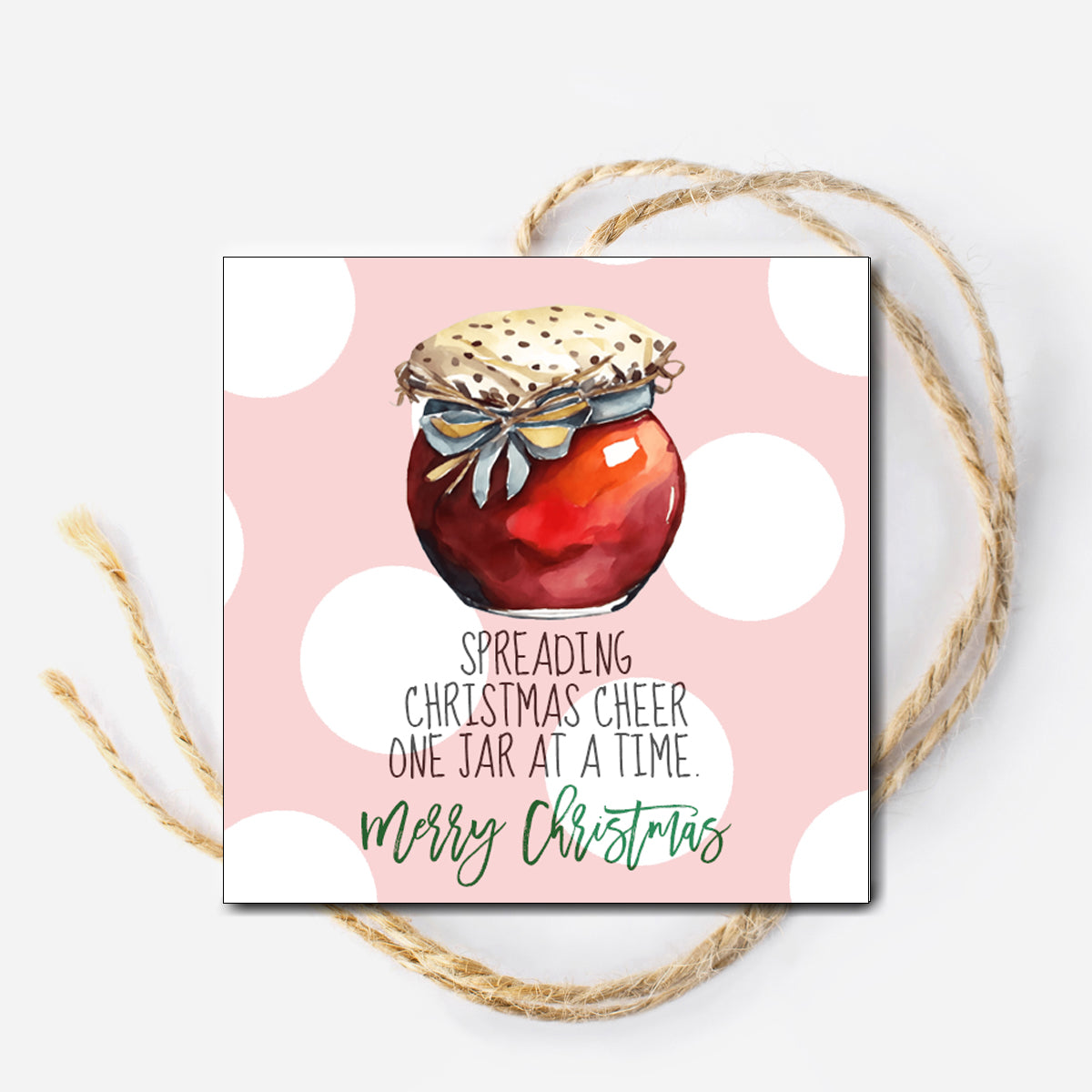 Spreading Christmas Cheer One Jar at a Time Instant Download Tag