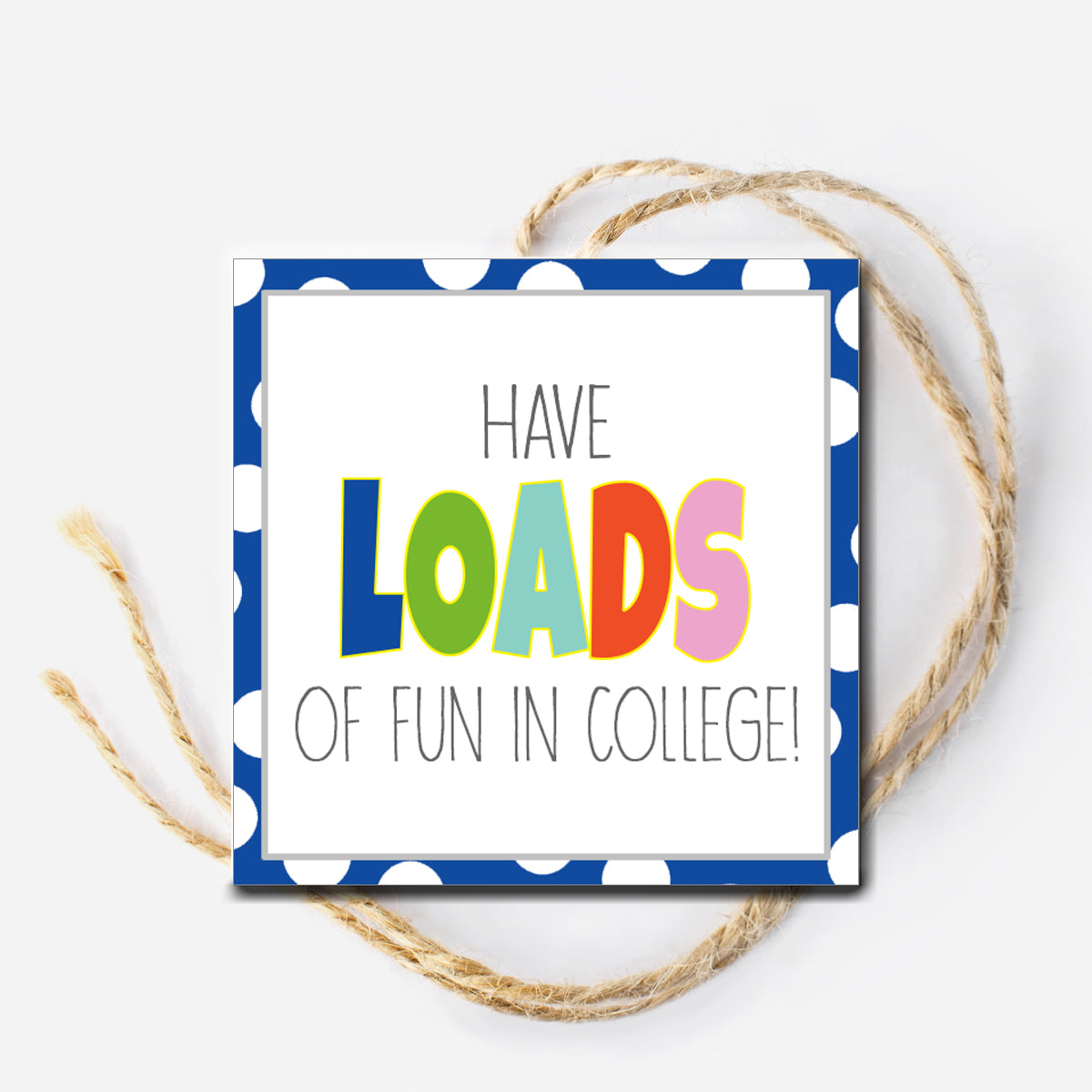 Printable Loads of Fun Gift Tag for Laundry Detergent