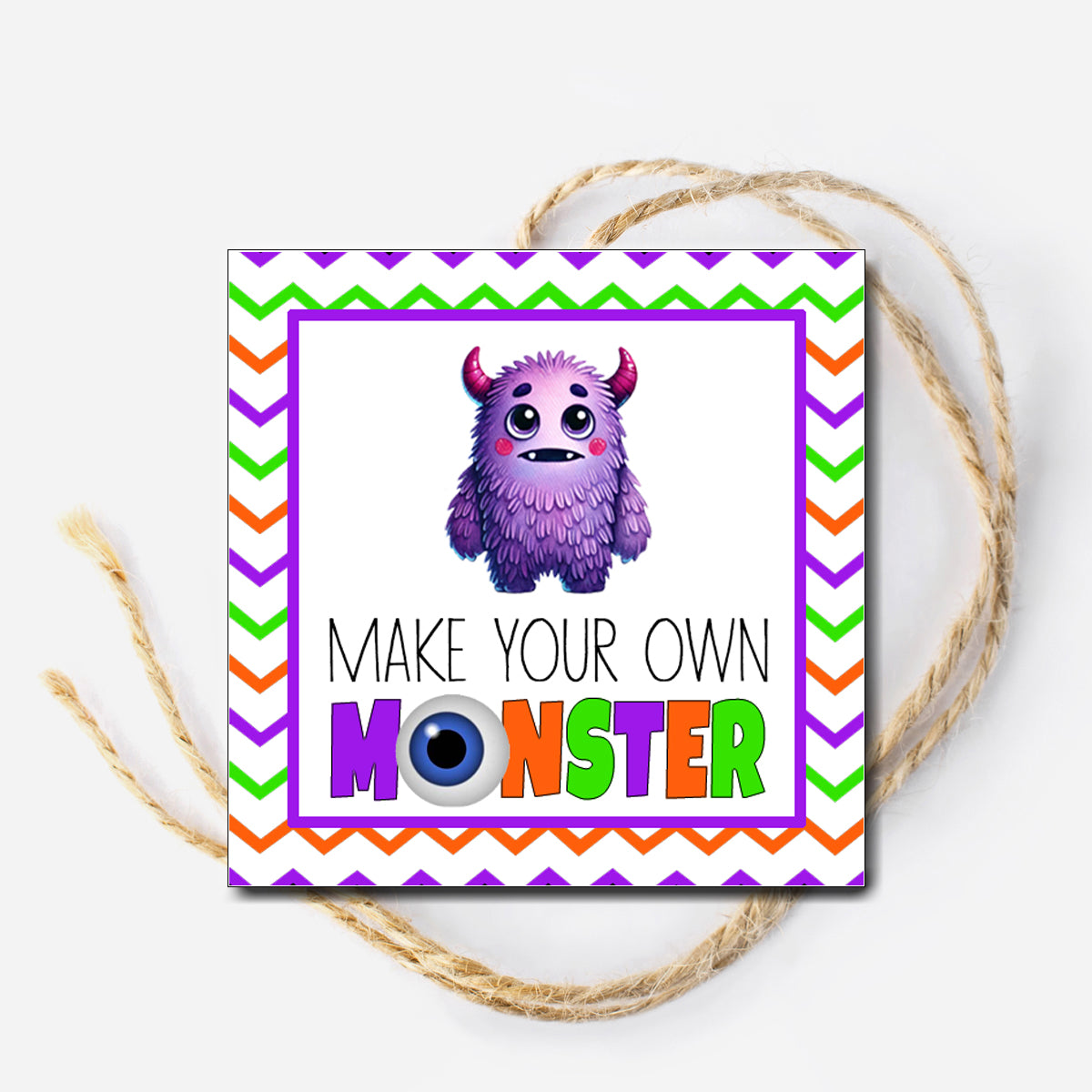 Make your own Monster Instant Download Gift Tag