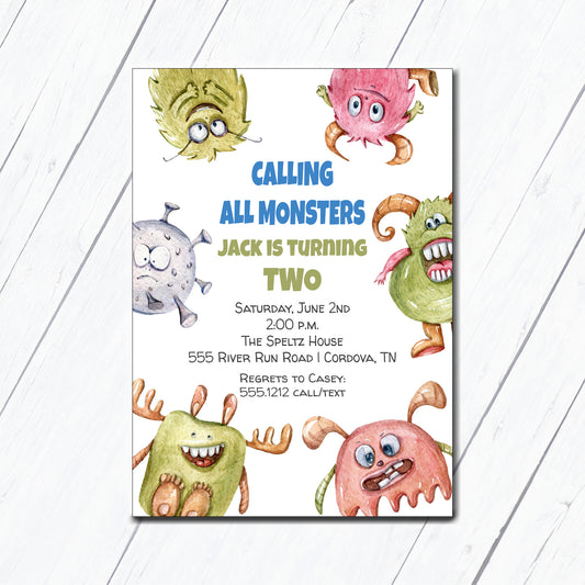 Monster Bash Birthday Invitation