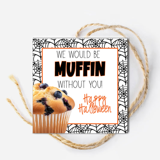 Halloween Muffin Instant Download Tag