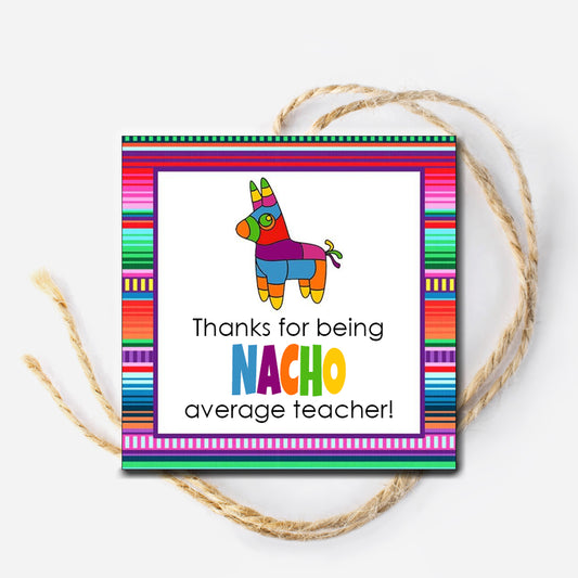 Nacho Average Teacher Instant Download Tag