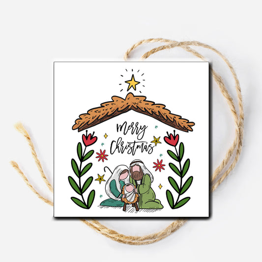 Nativity Scene Christmas Instant Download Tag