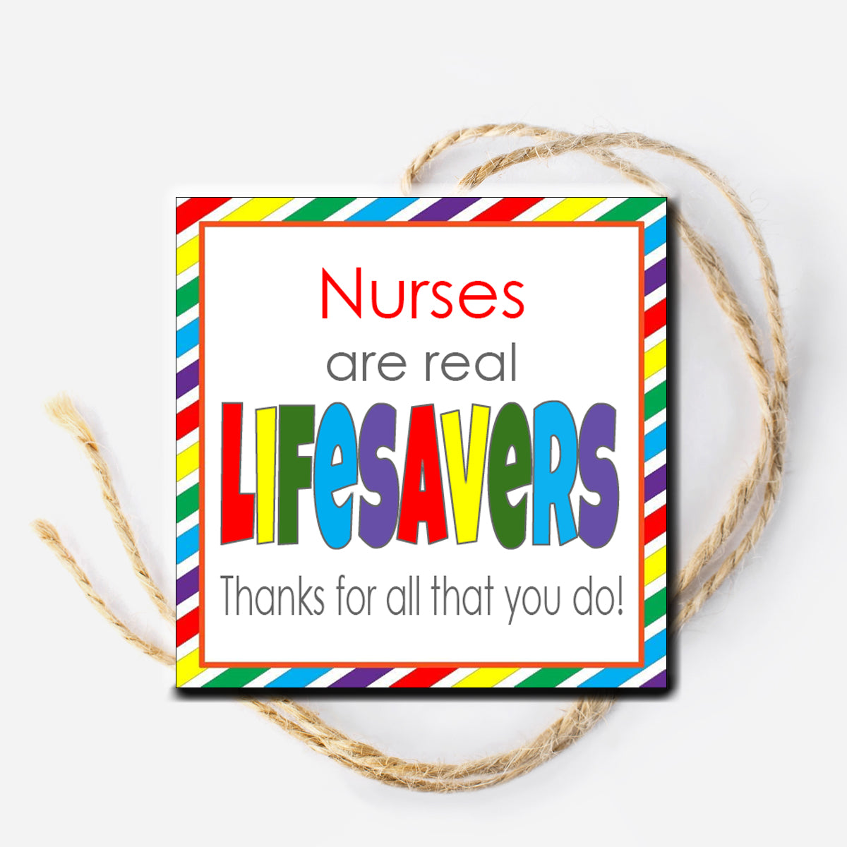 Nurses Lifesaver Instant Download Tag