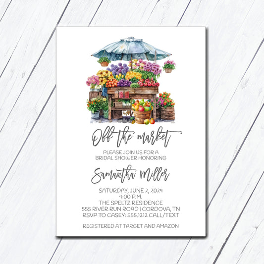 Off the Market Bridal Shower Invitation