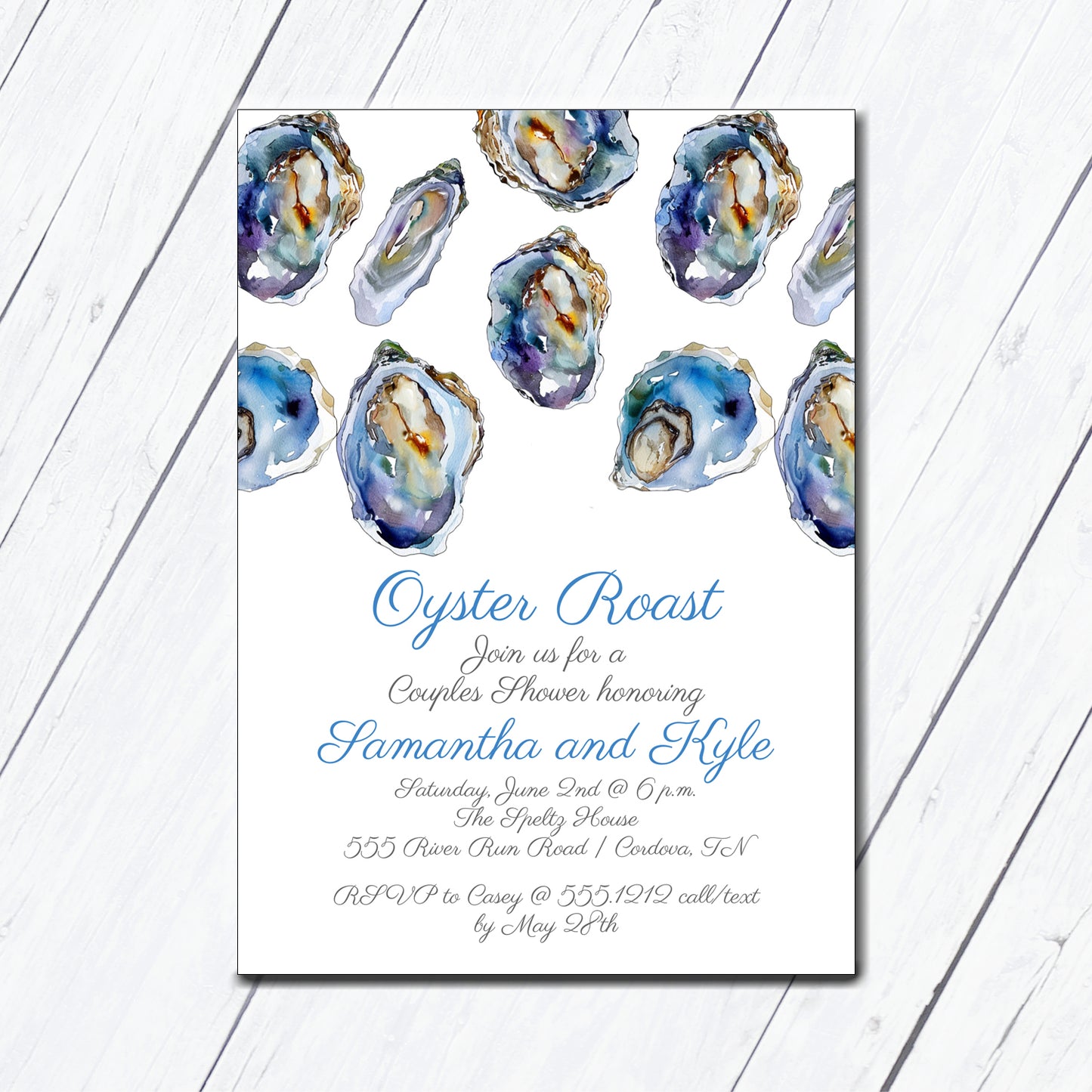 Oyster Roast Bridal Shower Invitation