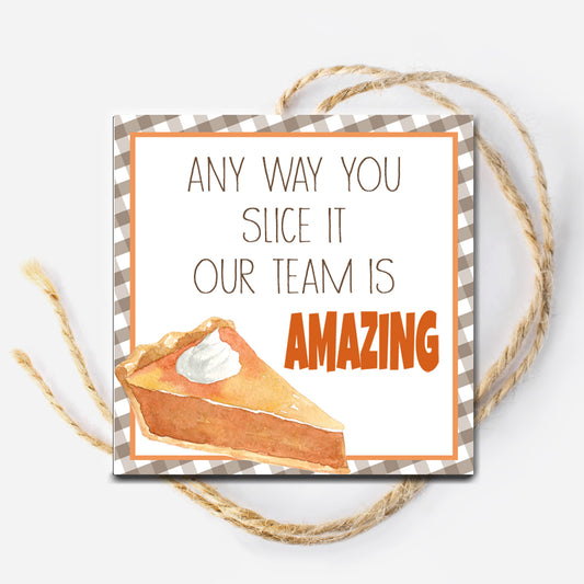 Pie Team Appreciation Gift Tag