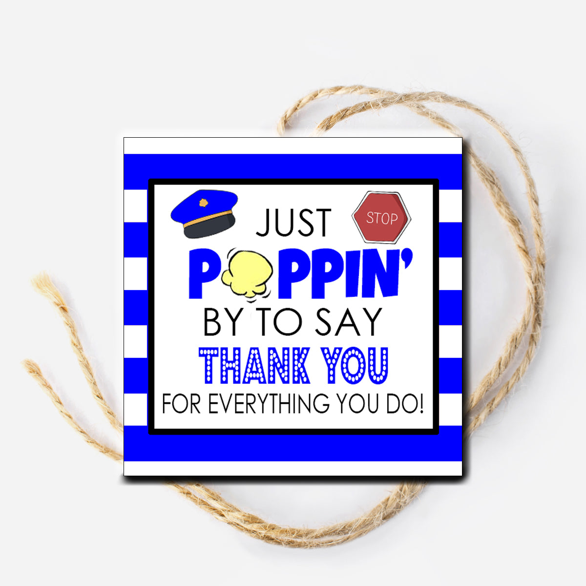 Police Appreciation Instant Download Tag