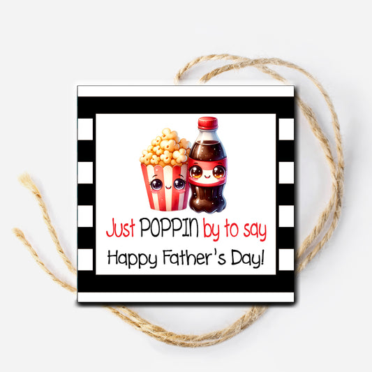 Popcorn Father's Day Instant Download Tag