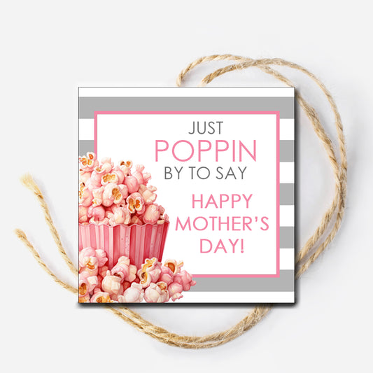 Printable Popcorn Tag for Mother's Day