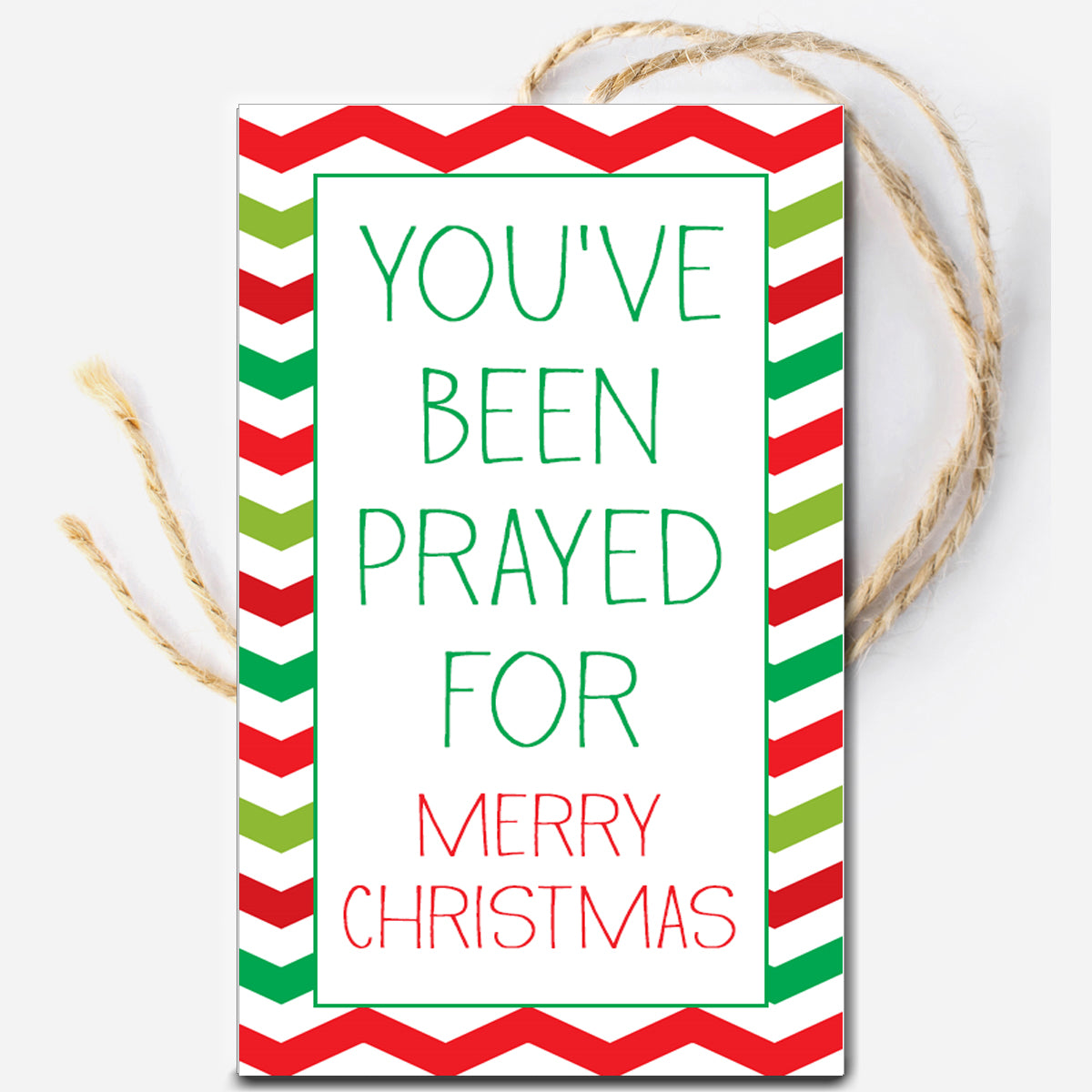 You've Been Prayed For Christmas Instant Download Tag