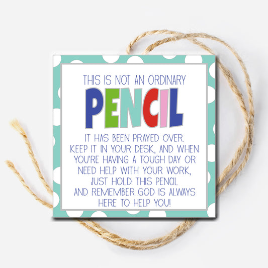 Prayer Pencil Instant Download Tag