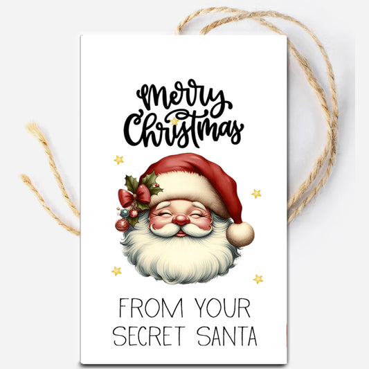 Secret Santa Instant Download Tag