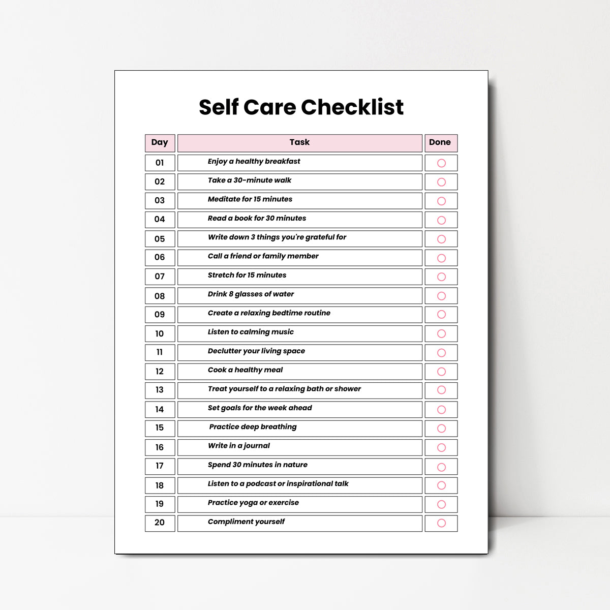 Self Care Instant Download