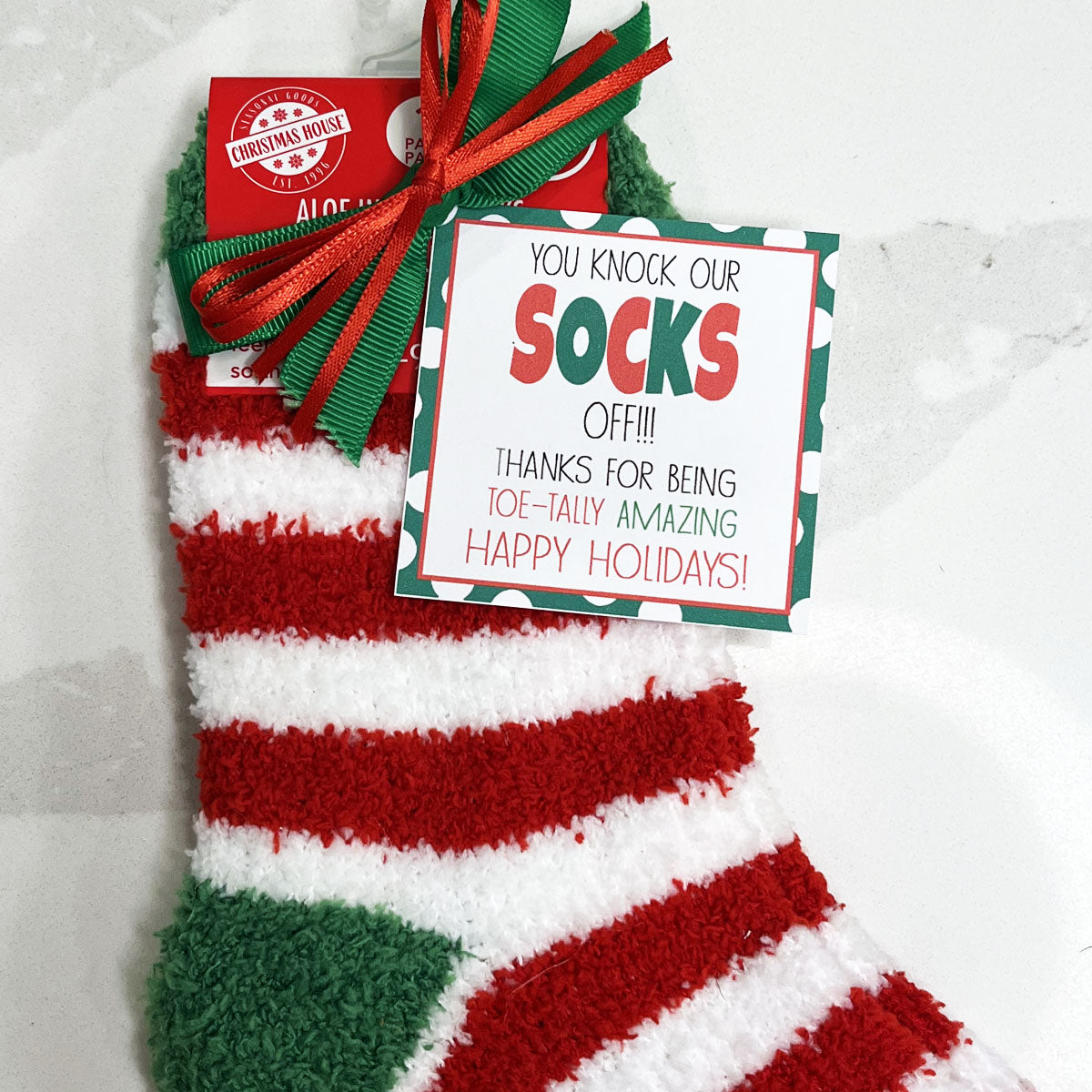 Christmas Socks Instant Download Tag