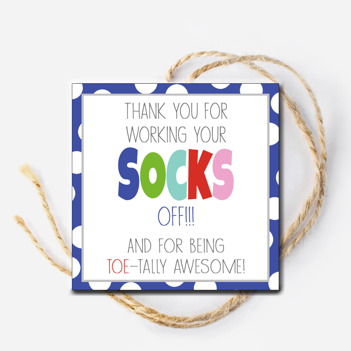 Socks Off Instant Download Tag