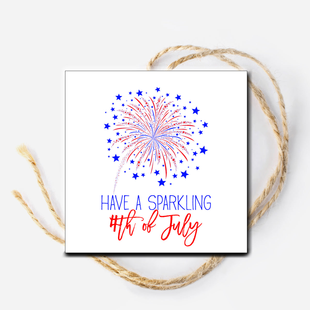 Sparkling 4th of July Instant Download Tag