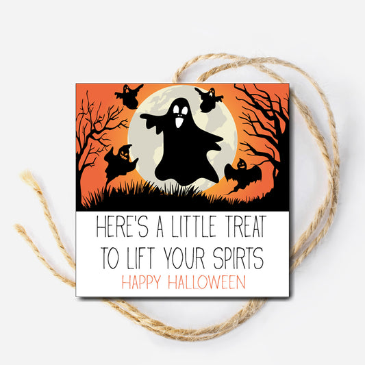 Lift your Spirits Halloween Instant Download Tag