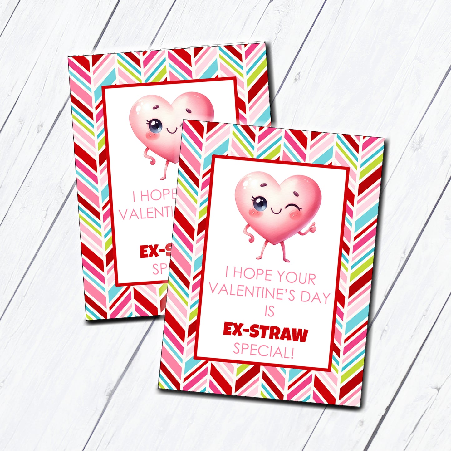 Straw Valentine Gift Tag