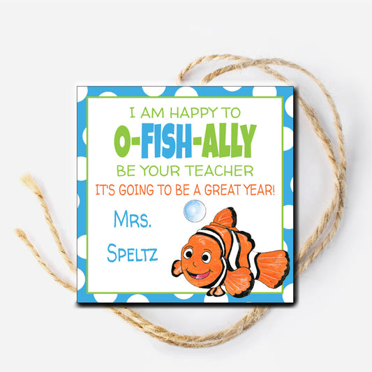 1st Day of School Goldfish Instant Download Tag
