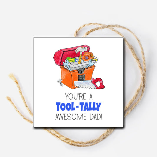 Printable Tool Gift Tag for Dad