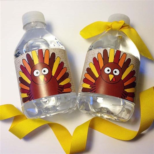 Turkey Water Bottle Labels Instant Download