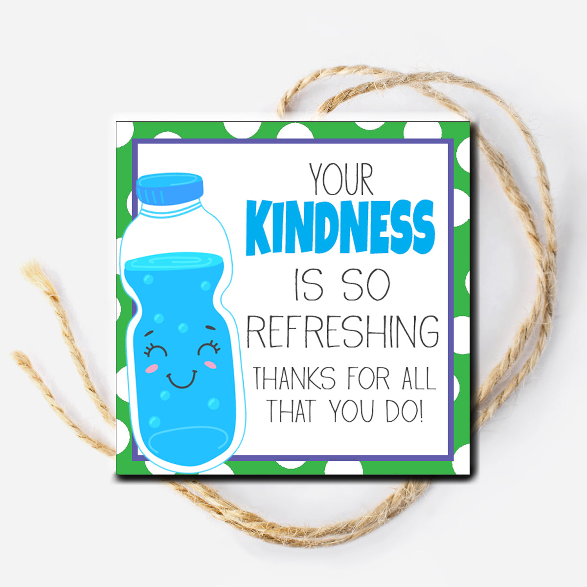 Water Bottle Printable Gift Tag