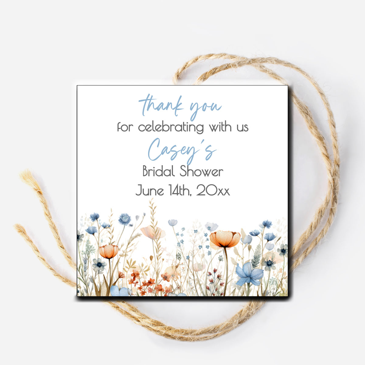 Wildflower Bridal Shower Tag