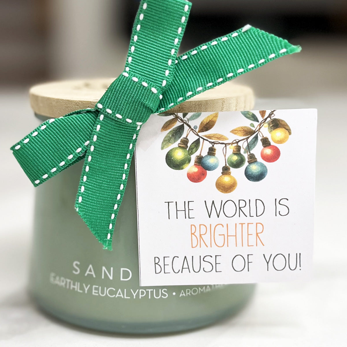 Christmas Candle Instant Download Tag